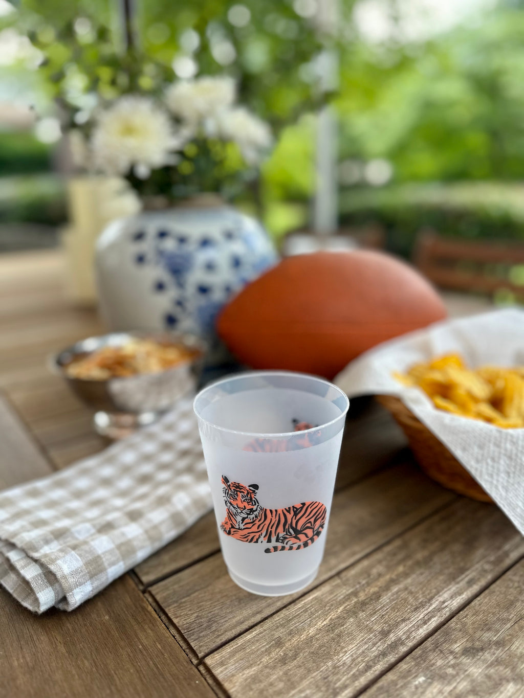 Clemson Tiger Frosted Flex 16 oz Shatterproof Cup | Sleeve of 8