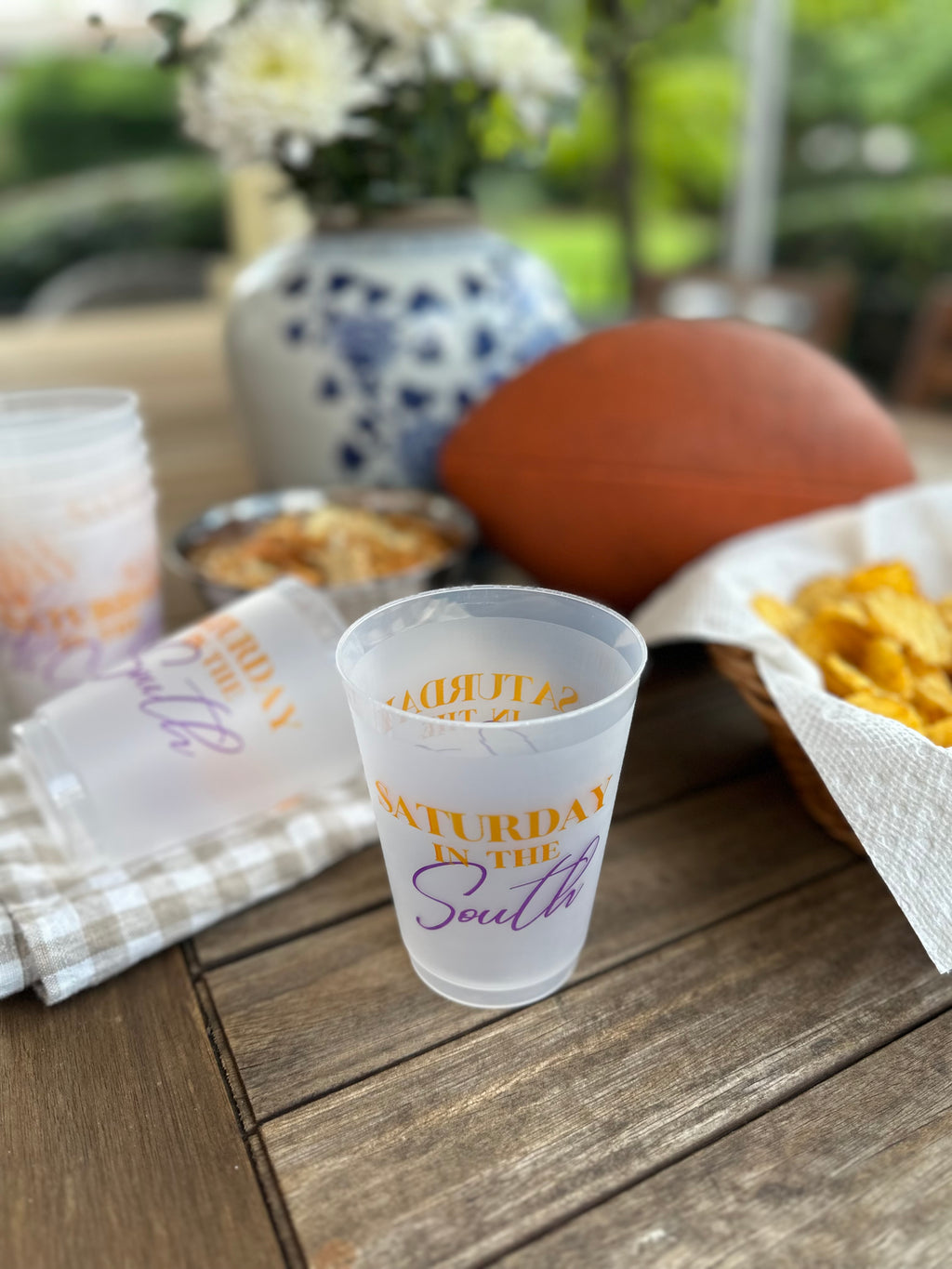 Clemson Saturday in the South Frosted Flex 16 oz Shatterproof Cup | Sleeve of 8